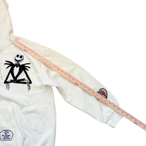 Disney The Nightmare Before Christmas Hoodie Sweatshirt Women's Size XXL Ivory - Picture 9 of 10
